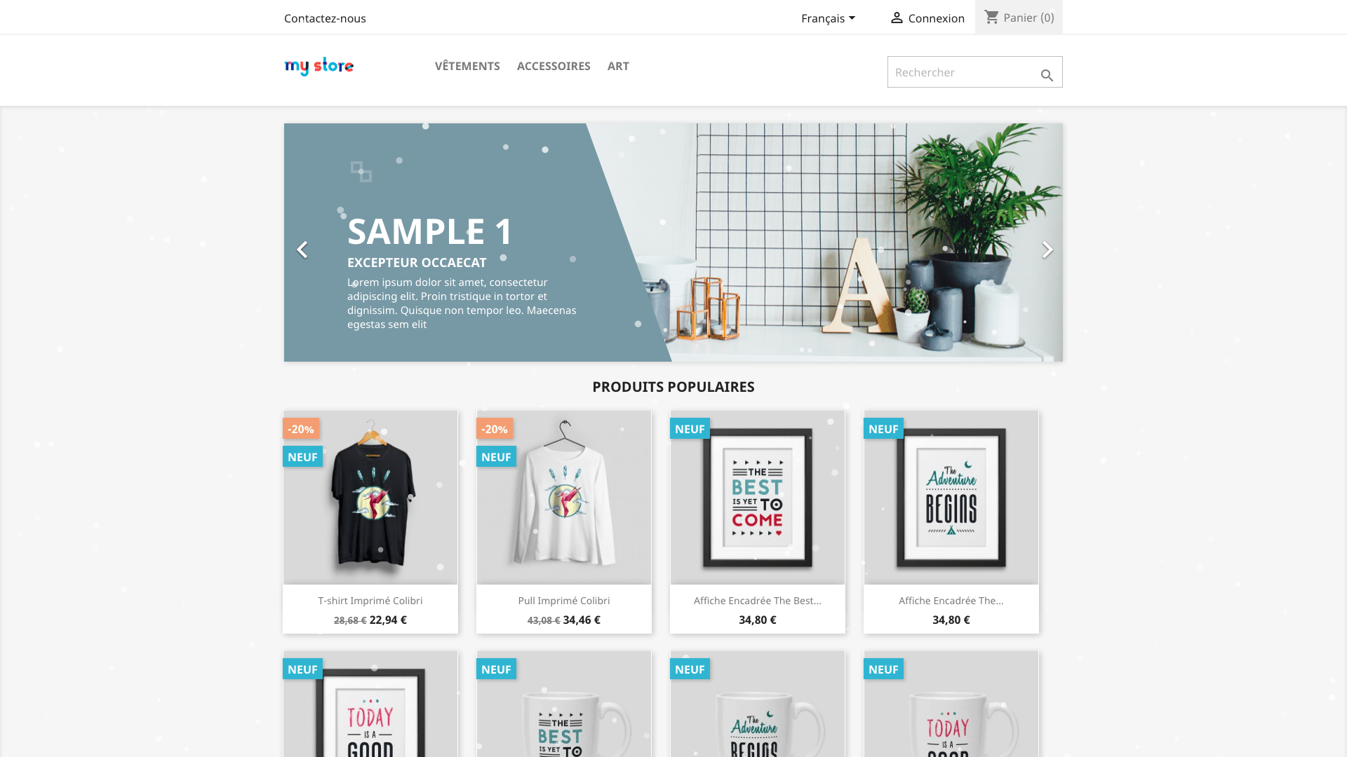 Screenshot of the module demonstration