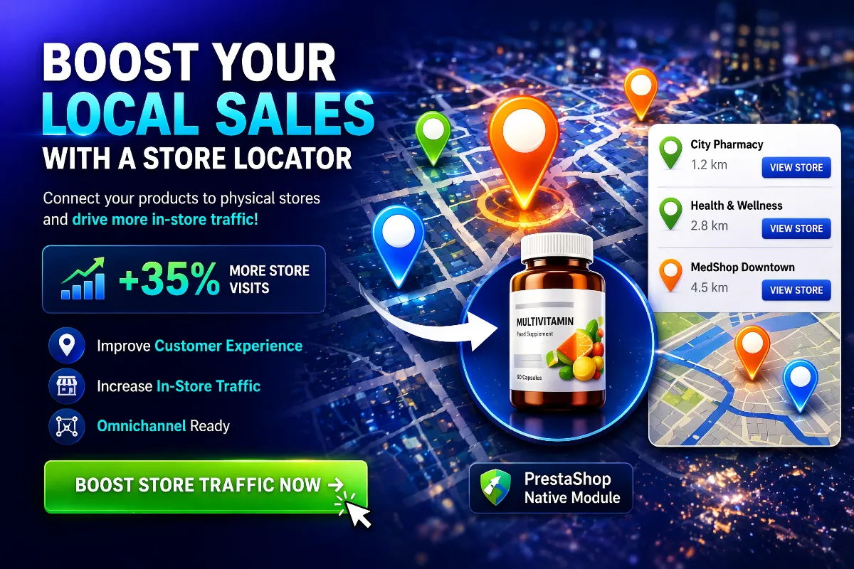 MedStoreMap - Store locator for PrestaShop without API Key